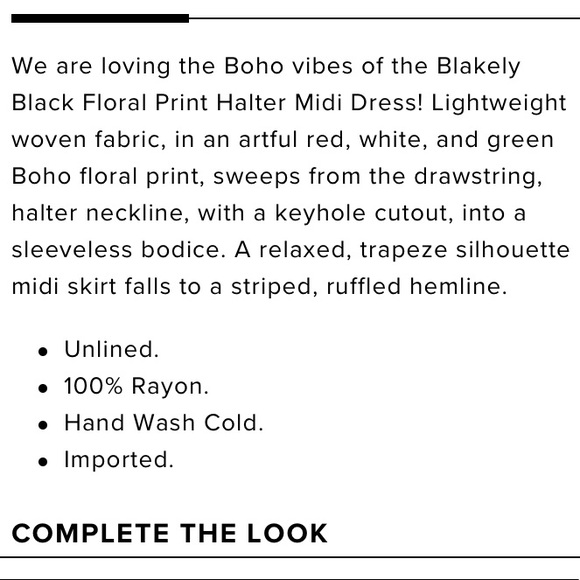 Lulu’s • Blakey Black Floral Boho Dress - Picture 3 of 8